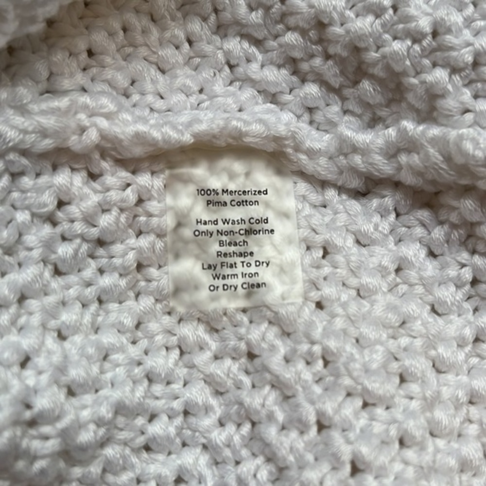 NWT Talbots Chunky Knit White Sweater Jacket Sm Petite - Picture 4 of 7